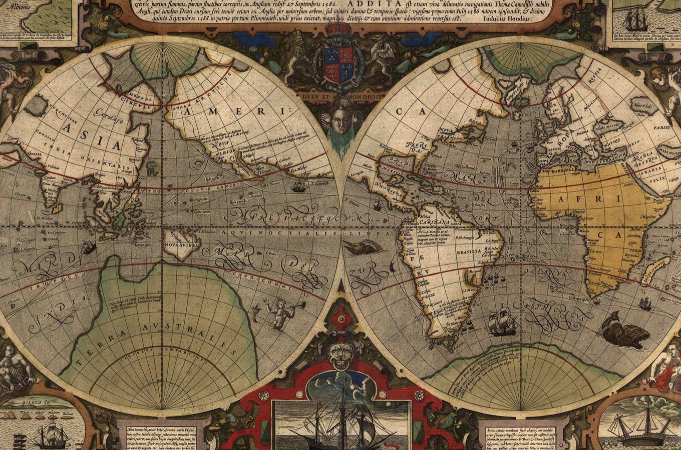 Карта мира 1851 года