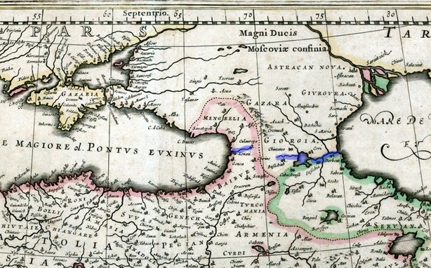 Великая Кавказская Стена - Дамба Гога и Магога, часть 1 - Витсен, старые карты карта Кавказа