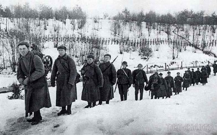 Части Ленинградского военного округа перешли пограничную реку Сестра. 30 Ноября 1939г.