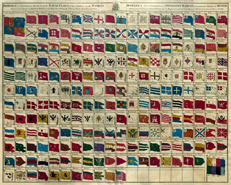 Bowles's universal display of the naval flags of all nations in the world