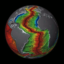 Расширение Земли по срединно-океаническим хребтам