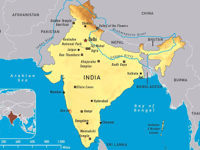 Древняя Индия и не только - старые карты