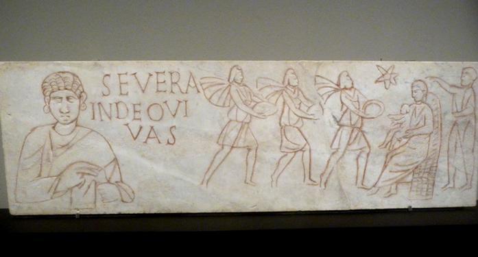 Плита из песчаника, с изображением сцены принесения даров волхвами. Кёльн, предположительно конец XII века.