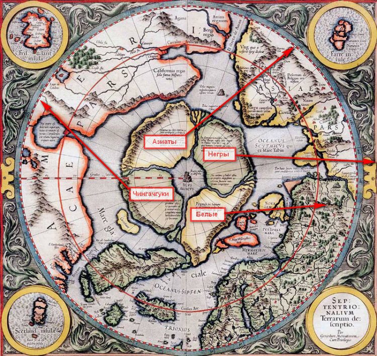 Карта Гипербореи по версии проекта "Меркатор".