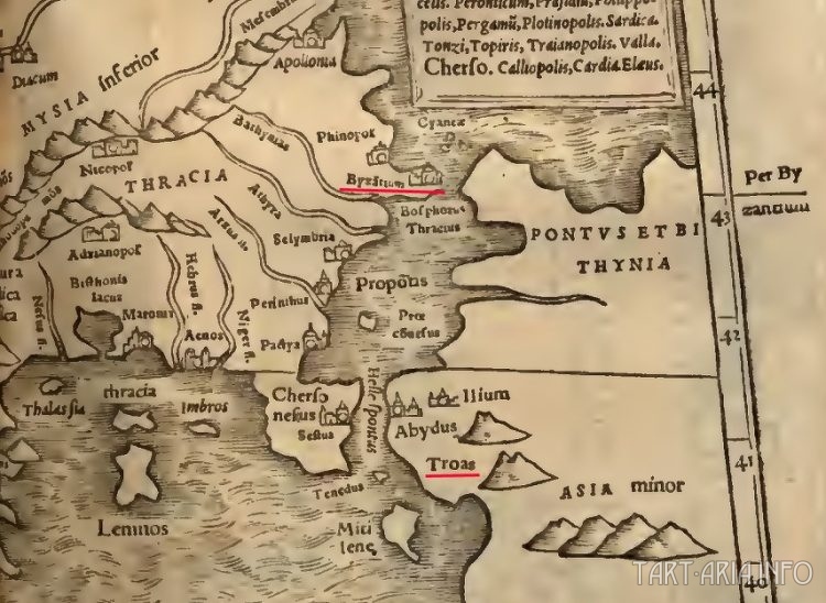 карта Византий