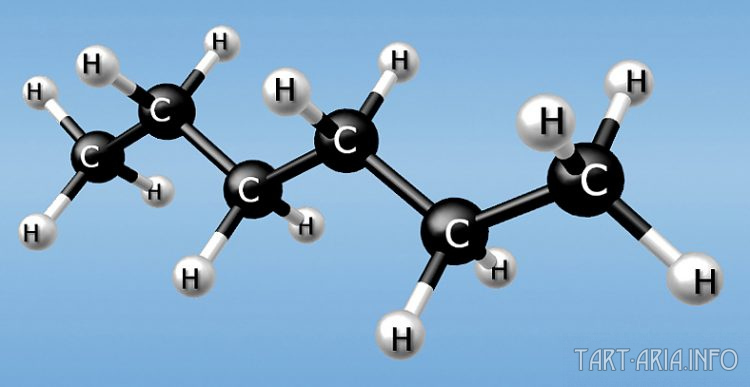 модель молекулы гексана