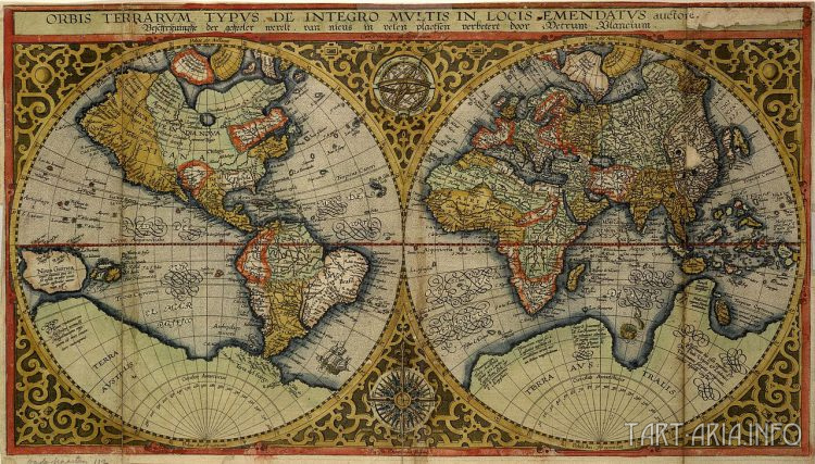 Orbis Terrarum, Petrus Plancius, 1590г. Источник