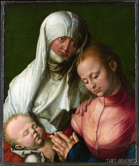 Рис. 1. Мадонна с младенцем и святой Анной. Альбрехт Дюрер, Метрополитен-музей, Нью-Йорк.