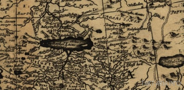 Рис. 24. Фрагмент 2 карты Тартарии, 1705 г.