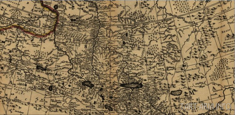 Рис. 25. Фрагмент 1 карты Тартарии, 1705 г.