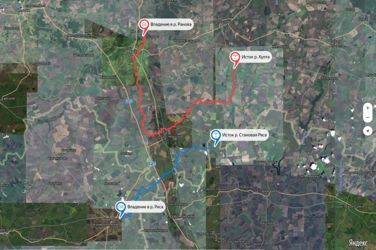 Волок между реками Хупта и Становая Ряса