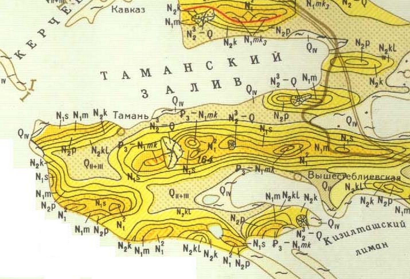 Геологическая карта Таманского полуострова