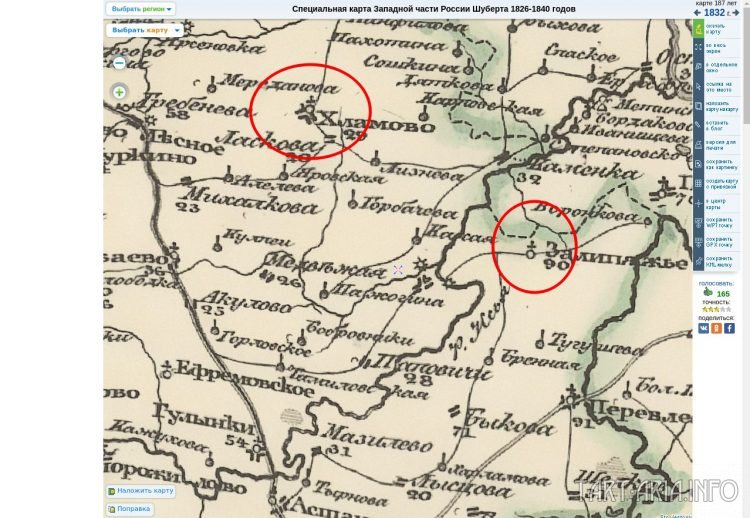 Старые карты. 1832 год