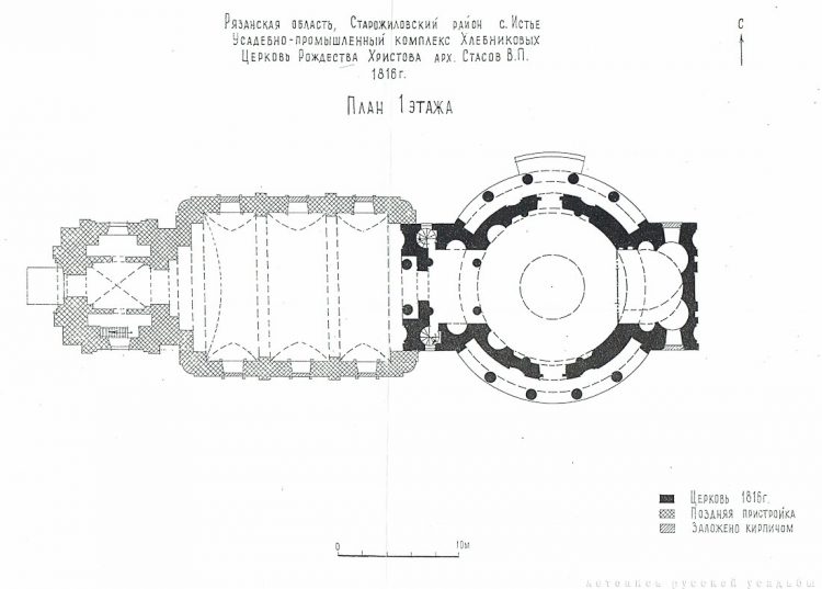 План церкви в Истье