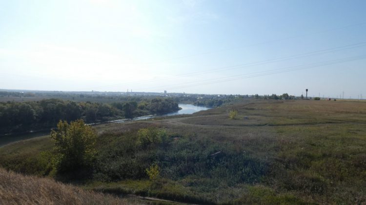 Вид на реку Цна, с вала Темгеневского городища
