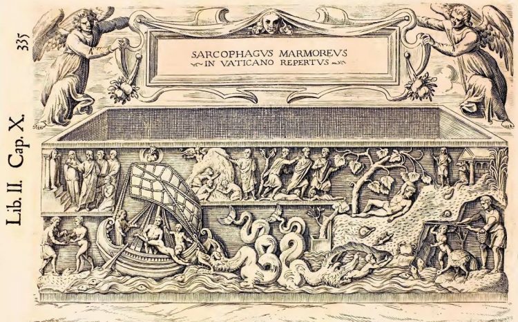 Мраморный саркофаг, обнаруженный в Ватикане