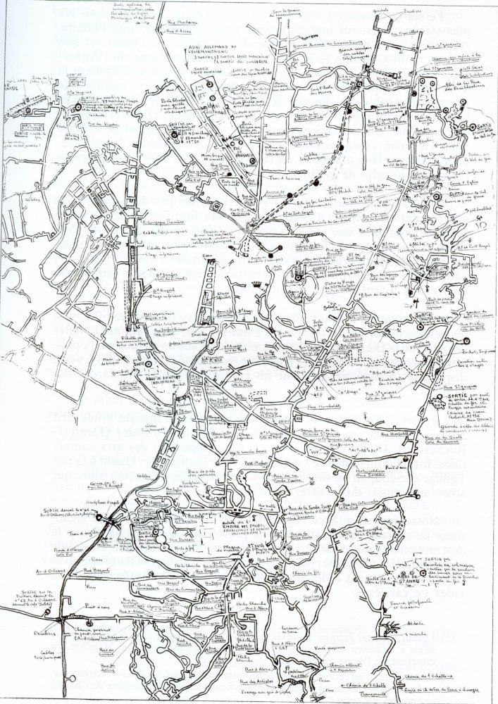 План Парижских катакомб, источник 