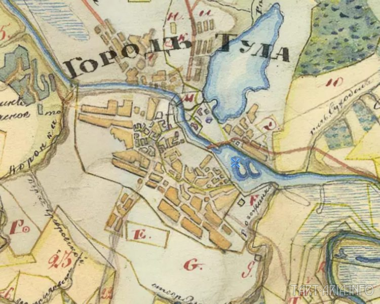 Карта города Тула от 1790 года. Где кремль?