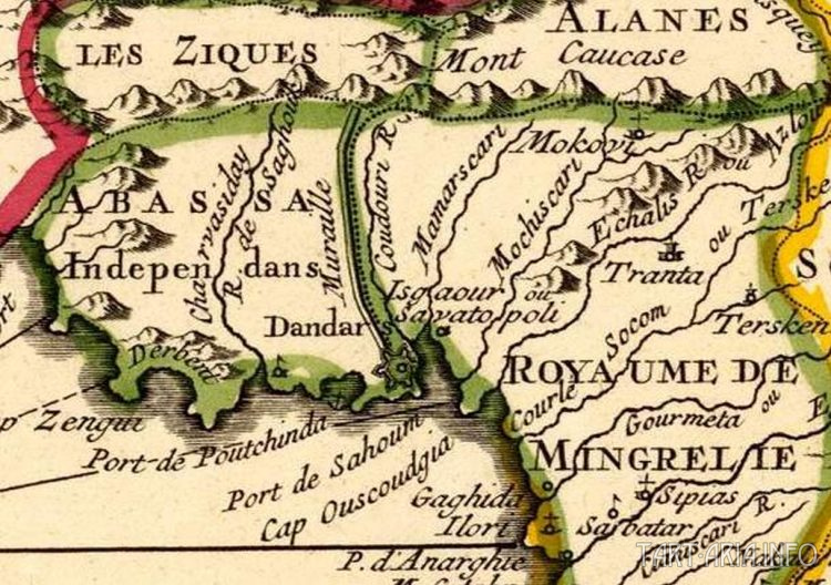 География — ключ к истории Абхазии - старые карты