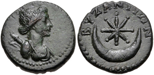 Византийская монета неустановленного года выпуска