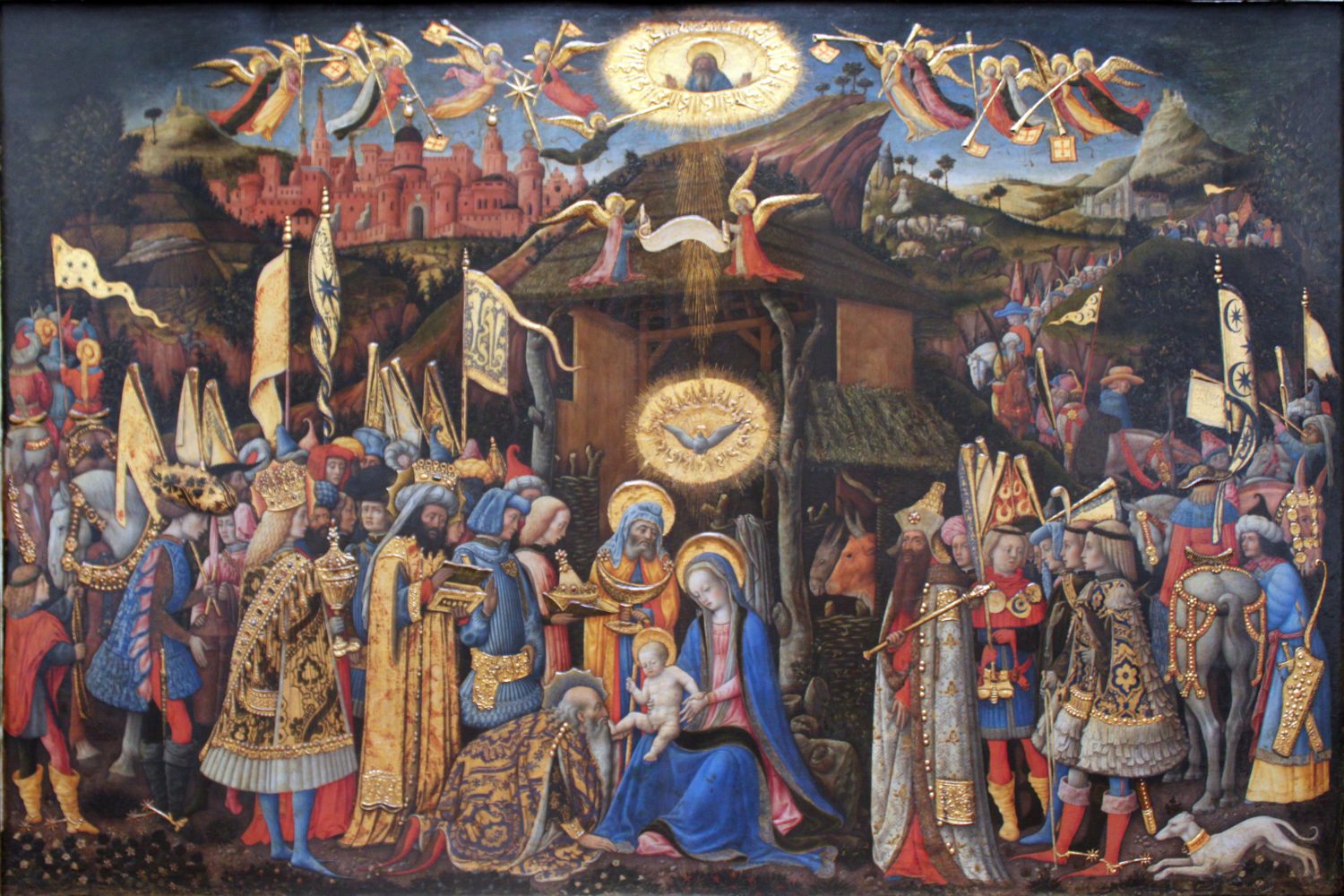 «Adoration of the magi» by Antonio Vivarini (1440-1480).