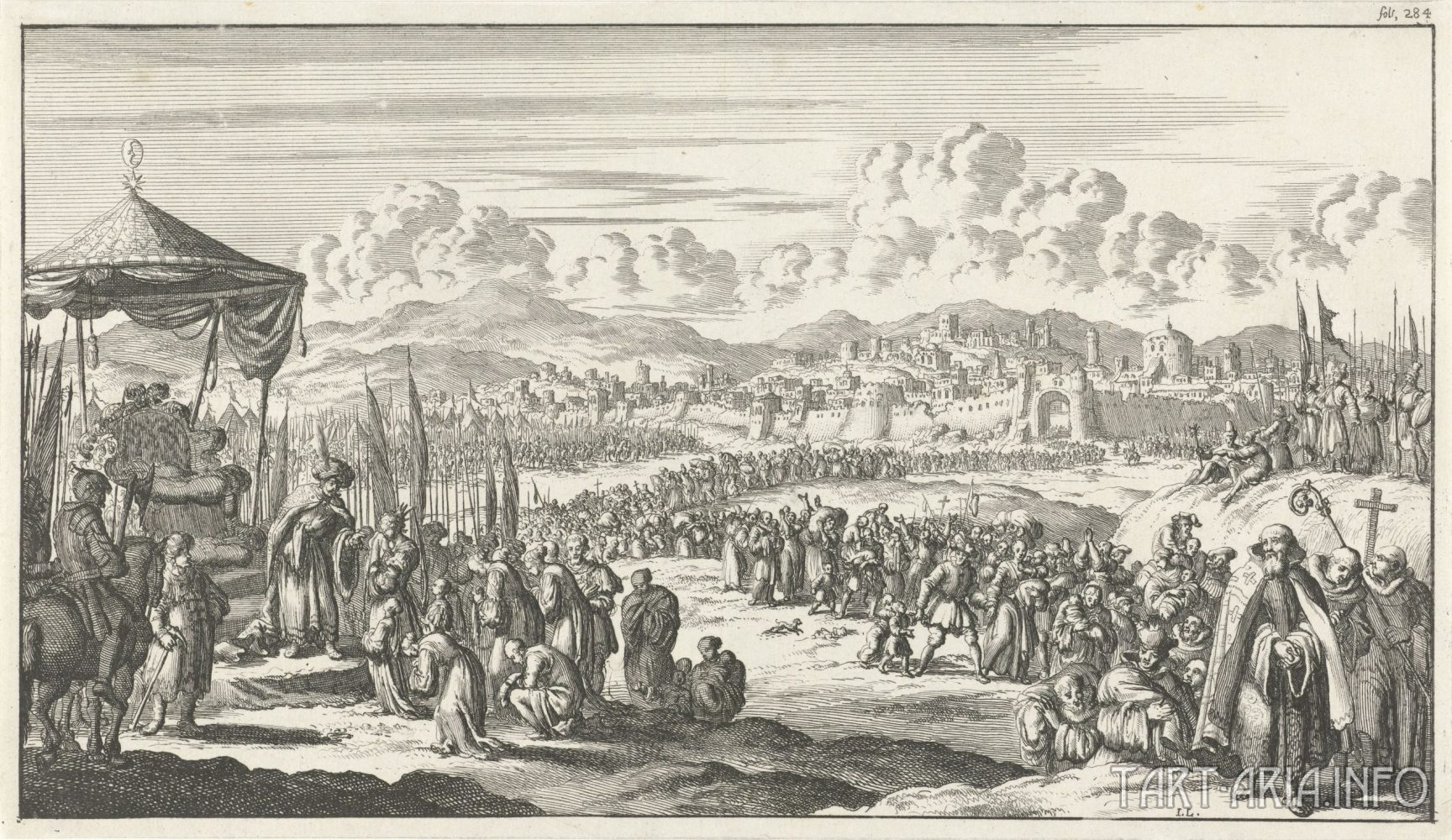 An overlooked symbol of the old civilization - Recapture of Jerusalem in 1187 CE by Saladin (Engraved by Jan Luyken in 1683).