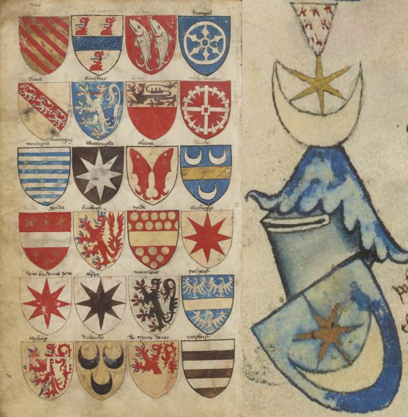 An overlooked symbol of the old civilization - «Ancien armorial colorié, où sont figurés les blasons de différents princes et seigneurs de France, Allemagne, Flandre, Angleterre, Espagne, Italie, etc» (15 век).