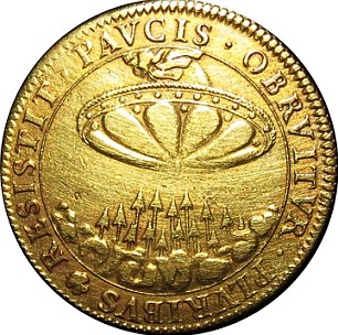 An overlooked symbol of the old civilization - Французская монета 17 века (надпись – RESISTIT PAVCIS OBRVITVR PLURIBUS).