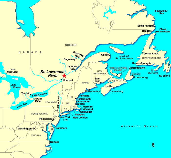 St. Lawrence Seaway Map