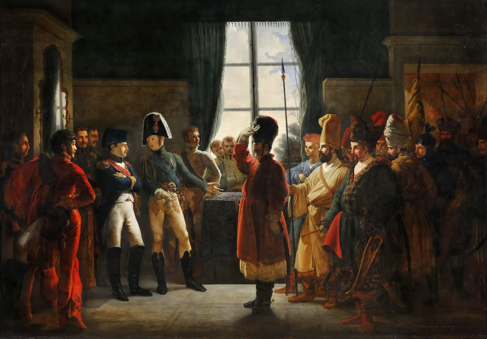 Александр показывает Наполеону русскую армию